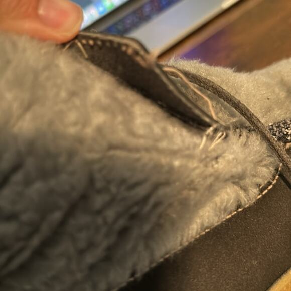 Vintage Snowland Boots Sherpa Boho Platform Scandinavian 7 - Picture 8 of 12